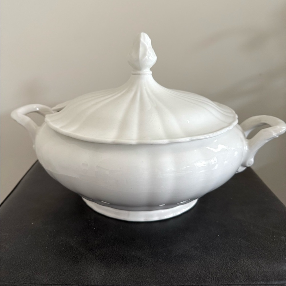 Vintage Italian Laveno Soup Tureen With Lid Diamondstone Server